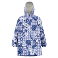 Mokihana Maile Ilima Leis Paniolo Palaka Wearable Blanket Hoodie Hawaiian Polu Spirit - Polynesian Pride