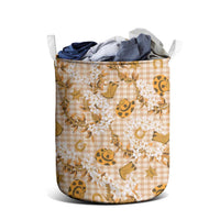 Mokihana Maile Ilima Leis Paniolo Palaka Laundry Basket Hawaiian Kula Spirit - Polynesian Pride