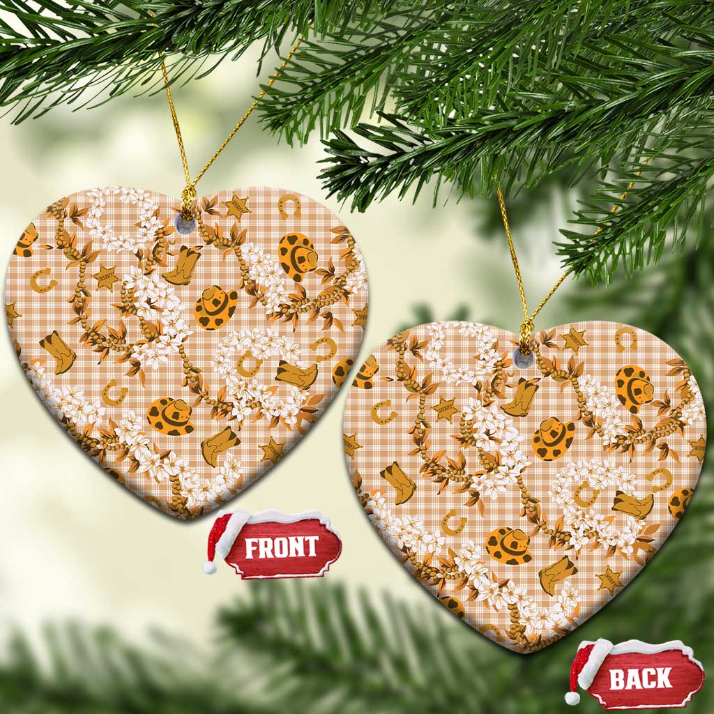 Mokihana Maile Ilima Leis Paniolo Palaka Ceramic Ornament Hawaiian Kula Spirit - Polynesian Pride