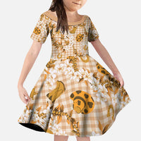 Mokihana Maile Ilima Leis Paniolo Palaka Family Matching Mermaid Dress and Hawaiian Shirt Hawaiian Kula Spirit - Polynesian Pride