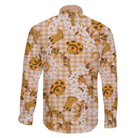 Mokihana Maile Ilima Leis Paniolo Palaka Family Matching Off The Shoulder Long Sleeve Dress and Hawaiian Shirt Hawaiian Kula Spirit - Polynesian Pride