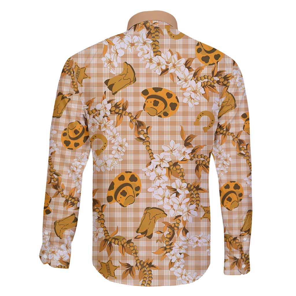 Mokihana Maile Ilima Leis Paniolo Palaka Family Matching Short Sleeve Bodycon Dress and Hawaiian Shirt Hawaiian Kula Spirit - Polynesian Pride