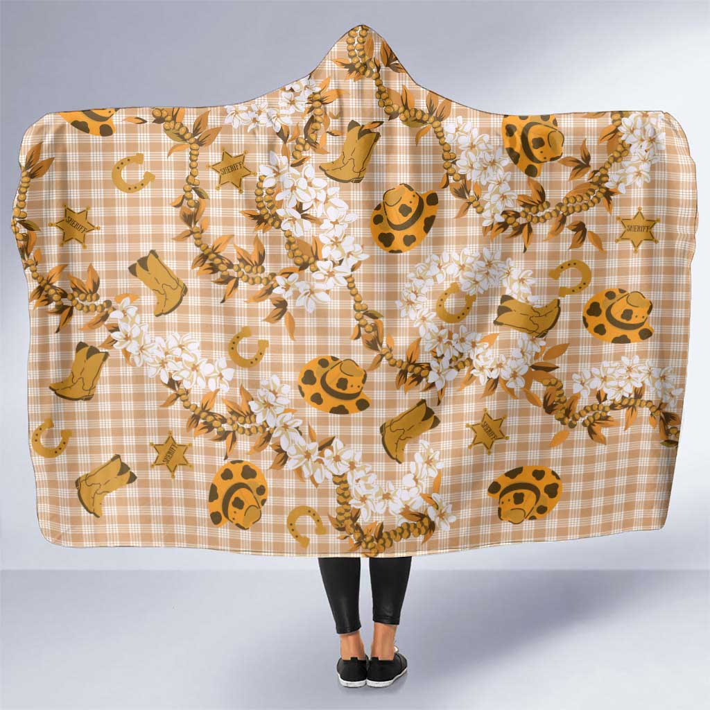 Mokihana Maile Ilima Leis Paniolo Palaka Hooded Blanket Hawaiian Kula Spirit - Polynesian Pride