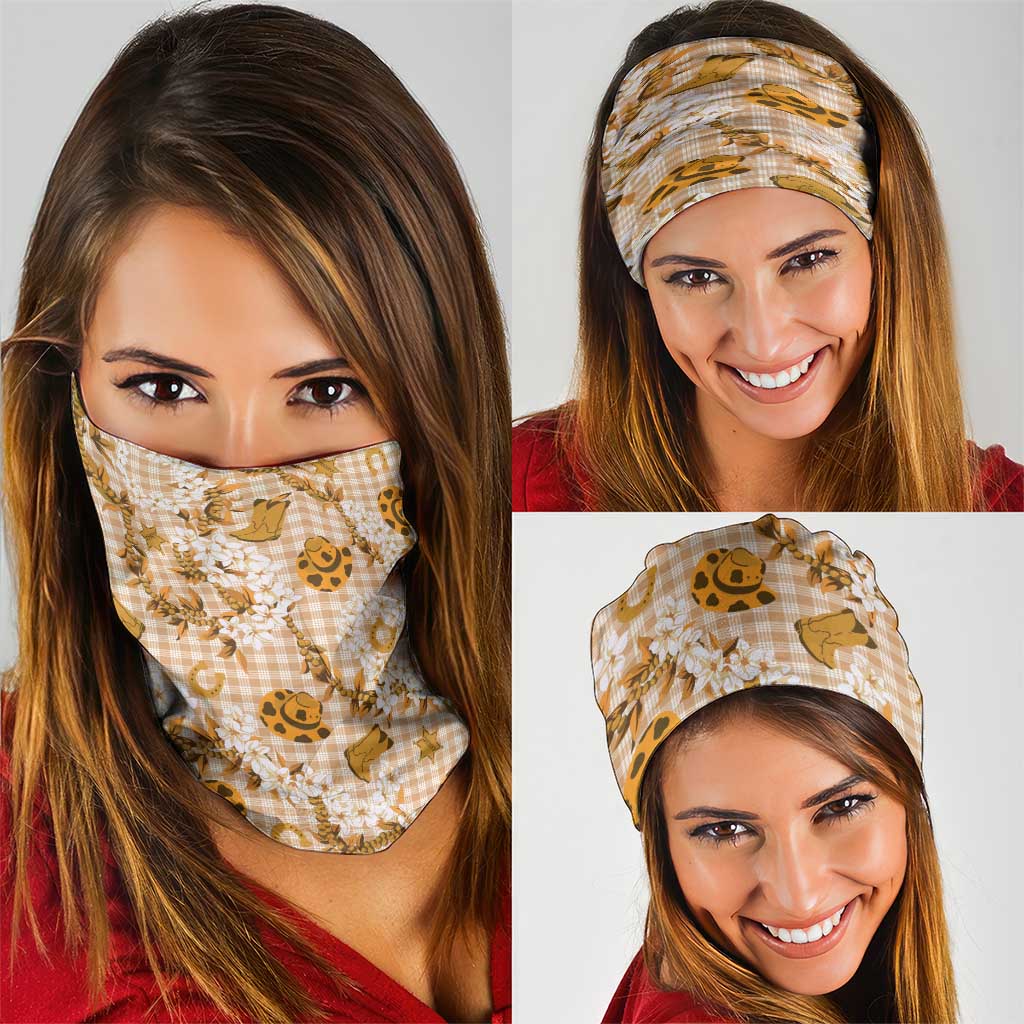 Mokihana Maile Ilima Leis Paniolo Palaka Neck Gaiter Hawaiian Kula Spirit - Polynesian Pride