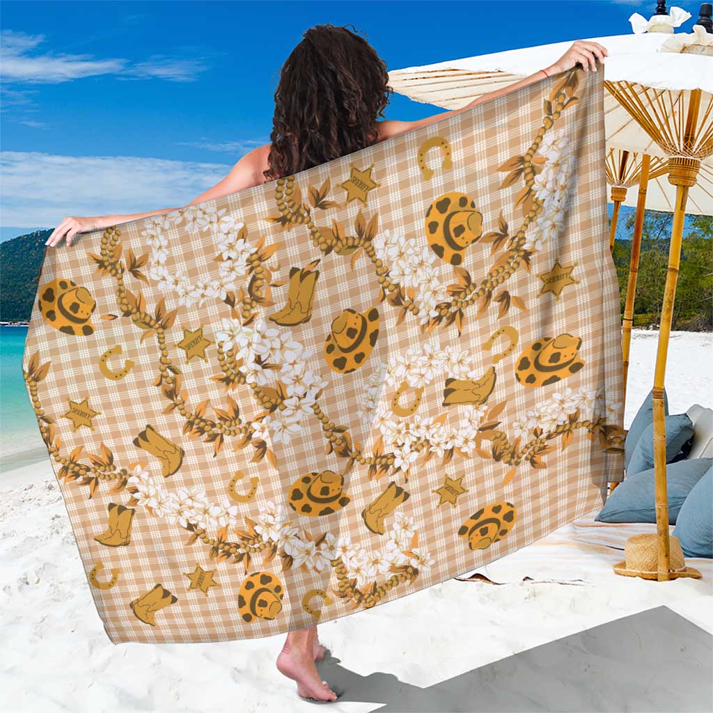Mokihana Maile Ilima Leis Paniolo Palaka Sarong Hawaiian Kula Spirit LT9 One Size 44 x 66 inches Gold - Polynesian Pride