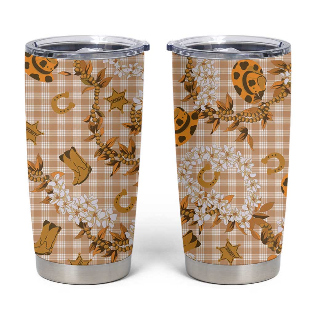 Mokihana Maile Ilima Leis Paniolo Palaka Tumbler Cup Hawaiian Kula Spirit - Polynesian Pride