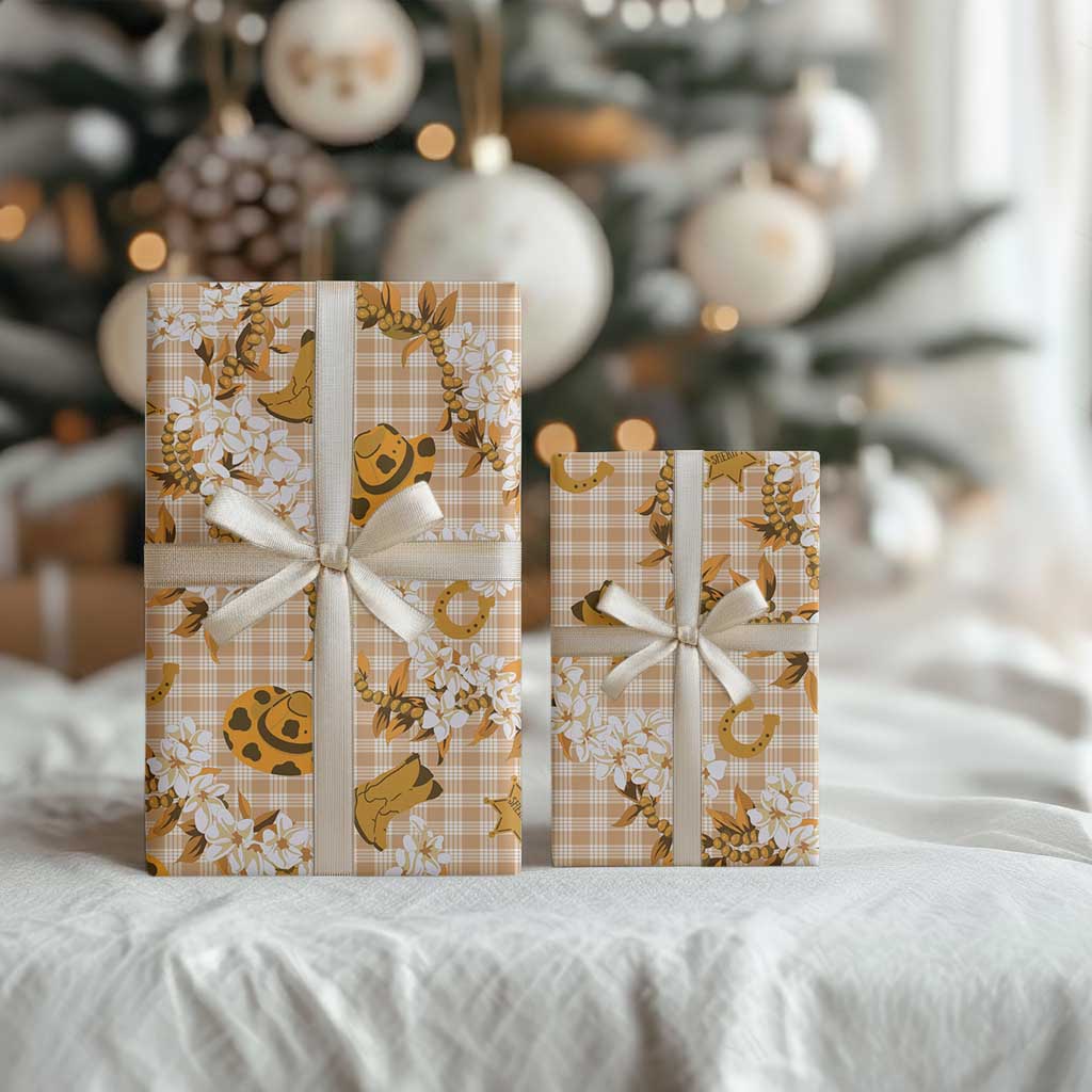 Mokihana Maile Ilima Leis Paniolo Palaka Wrapping Paper Hawaiian Kula Spirit - Polynesian Pride