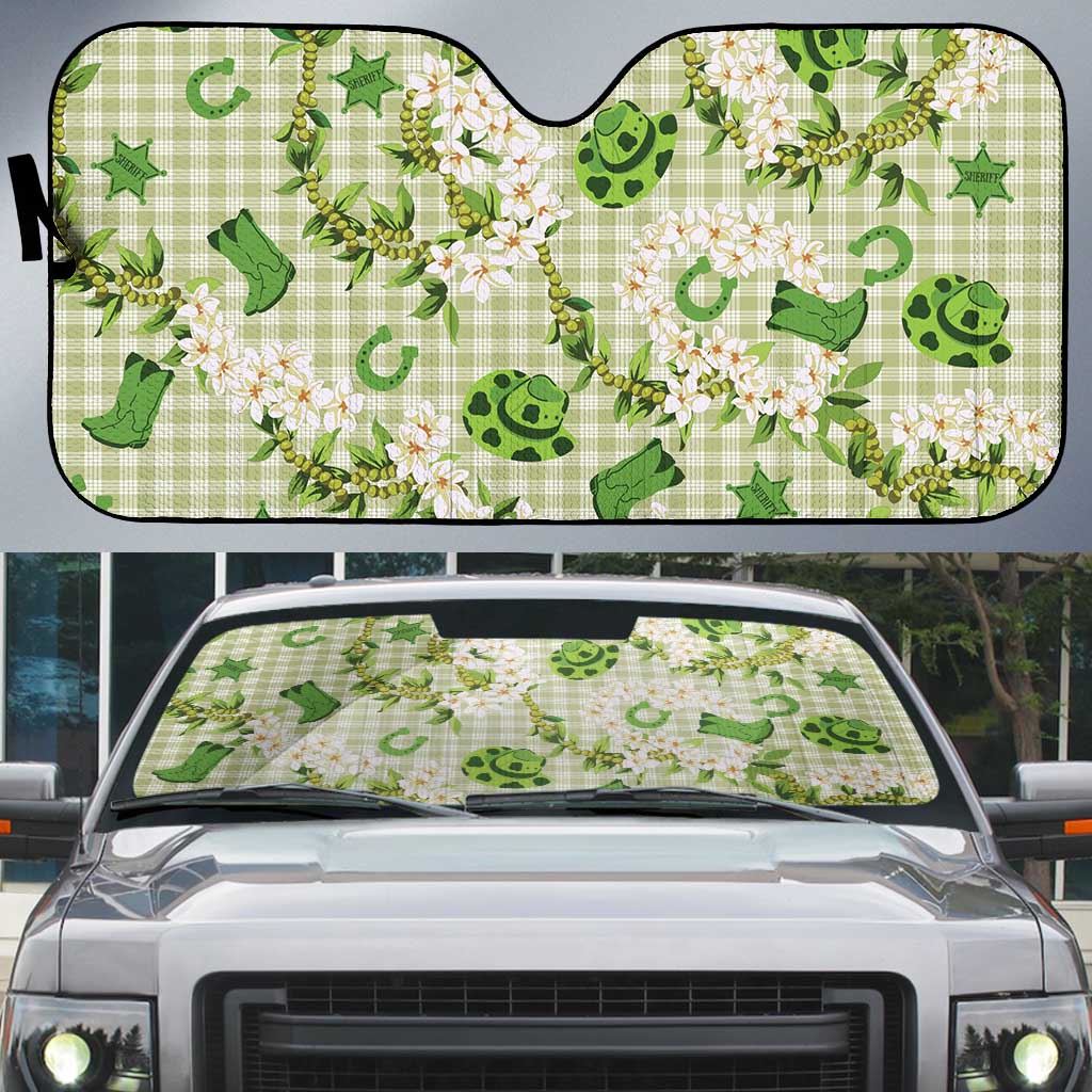 Mokihana Maile Ilima Leis Paniolo Palaka Auto Sun Shade Hawaiian Omaomo Ala Spirit - Polynesian Pride
