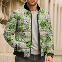 Mokihana Maile Ilima Leis Paniolo Palaka Bomber Puffer Jacket Hawaiian Omaomo Ala Spirit - Polynesian Pride