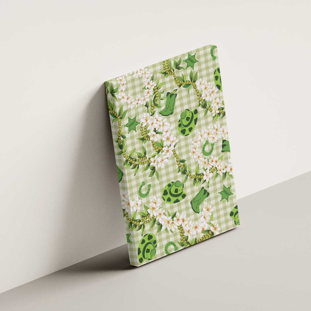 Mokihana Maile Ilima Leis Paniolo Palaka Canvas Wall Art Hawaiian Omaomo Ala Spirit - Polynesian Pride