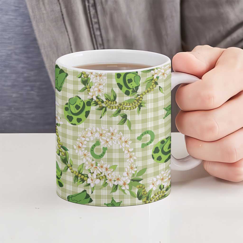 Mokihana Maile Ilima Leis Paniolo Palaka Ceramic Mug Hawaiian Omaomo Ala Spirit - Polynesian Pride