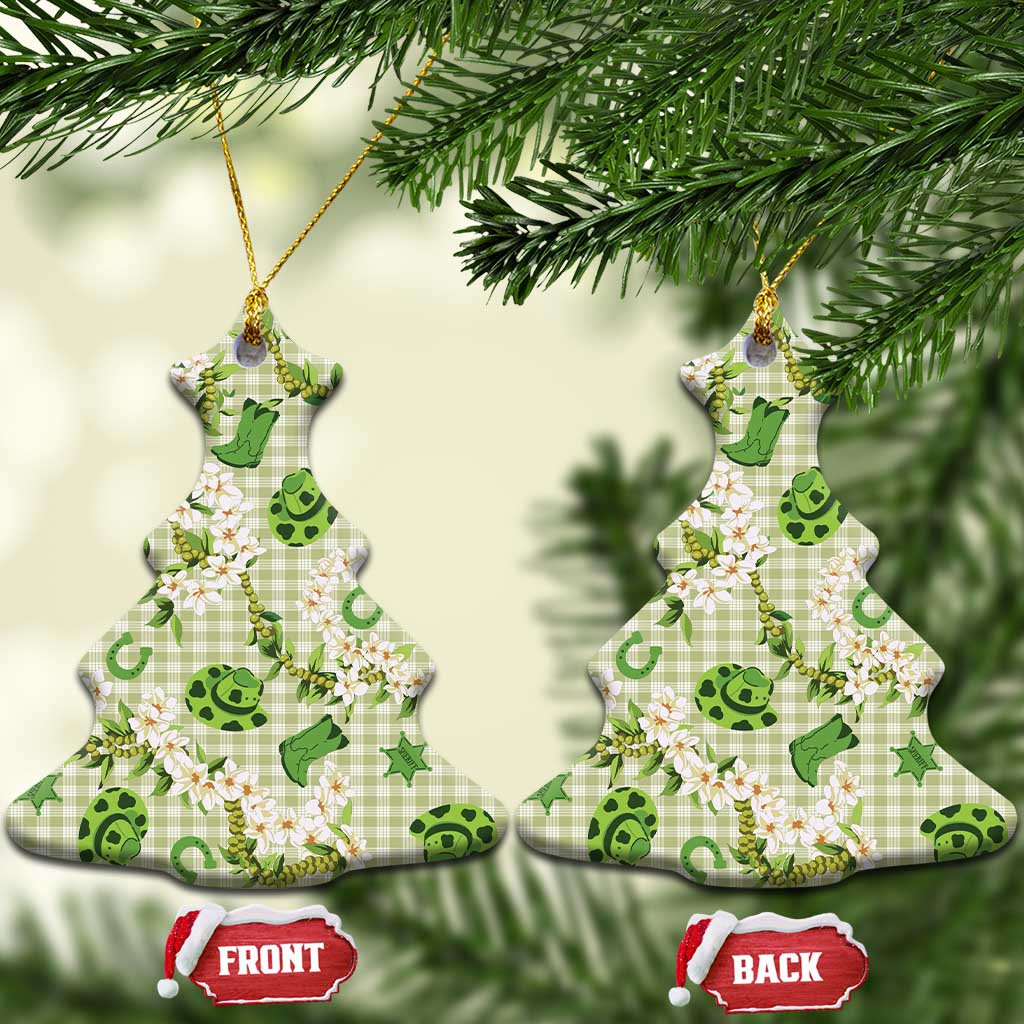 Mokihana Maile Ilima Leis Paniolo Palaka Ceramic Ornament Hawaiian Omaomo Ala Spirit - Polynesian Pride