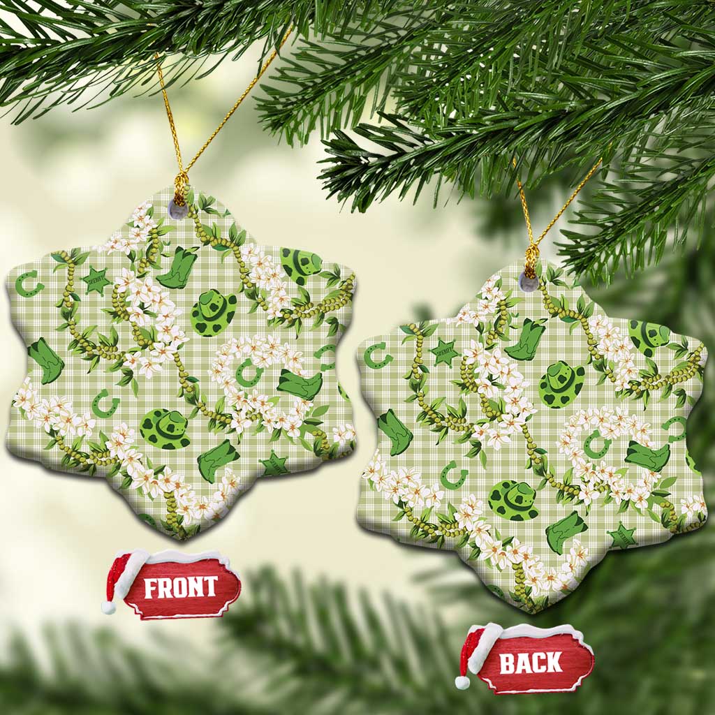 Mokihana Maile Ilima Leis Paniolo Palaka Ceramic Ornament Hawaiian Omaomo Ala Spirit - Polynesian Pride