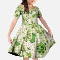 Mokihana Maile Ilima Leis Paniolo Palaka Family Matching Mermaid Dress and Hawaiian Shirt Hawaiian Omaomo Ala Spirit - Polynesian Pride