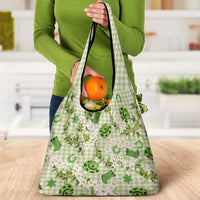 Mokihana Maile Ilima Leis Paniolo Palaka Grocery Bag Hawaiian Omaomo Ala Spirit - Polynesian Pride