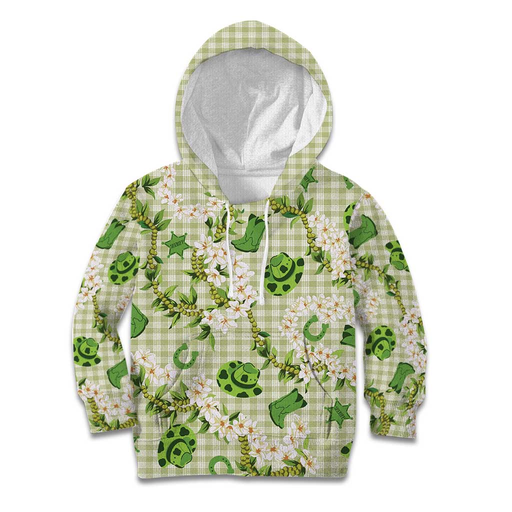 Mokihana Maile Ilima Leis Paniolo Palaka Kid Hoodie Hawaiian Omaomo Ala Spirit - Polynesian Pride