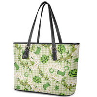 Mokihana Maile Ilima Leis Paniolo Palaka Leather Tote Bag Hawaiian Omaomo Ala Spirit - Polynesian Pride