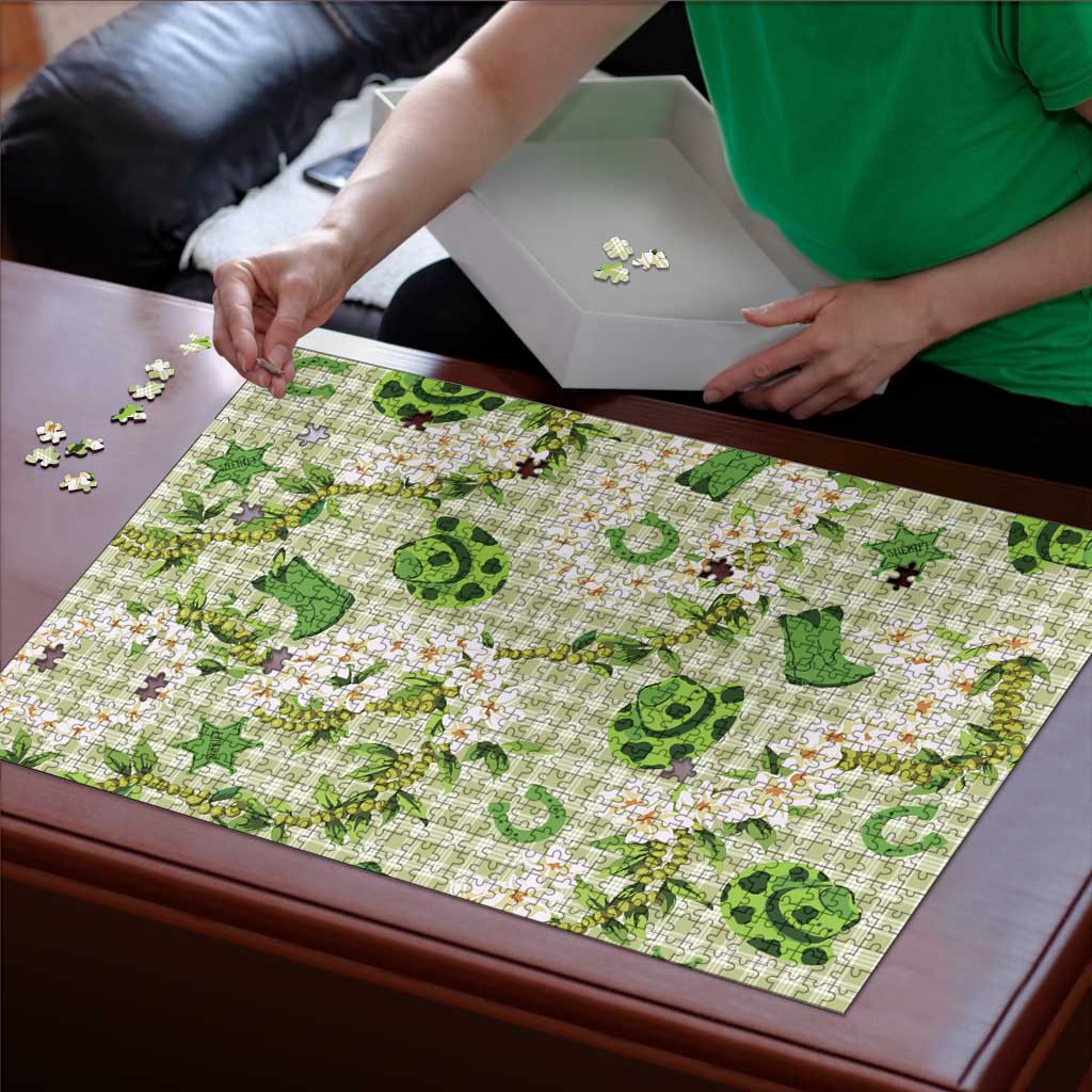 Mokihana Maile Ilima Leis Paniolo Palaka Puzzle Hawaiian Omaomo Ala Spirit - Polynesian Pride