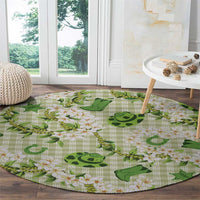 Mokihana Maile Ilima Leis Paniolo Palaka Round Carpet Hawaiian Omaomo Ala Spirit - Polynesian Pride