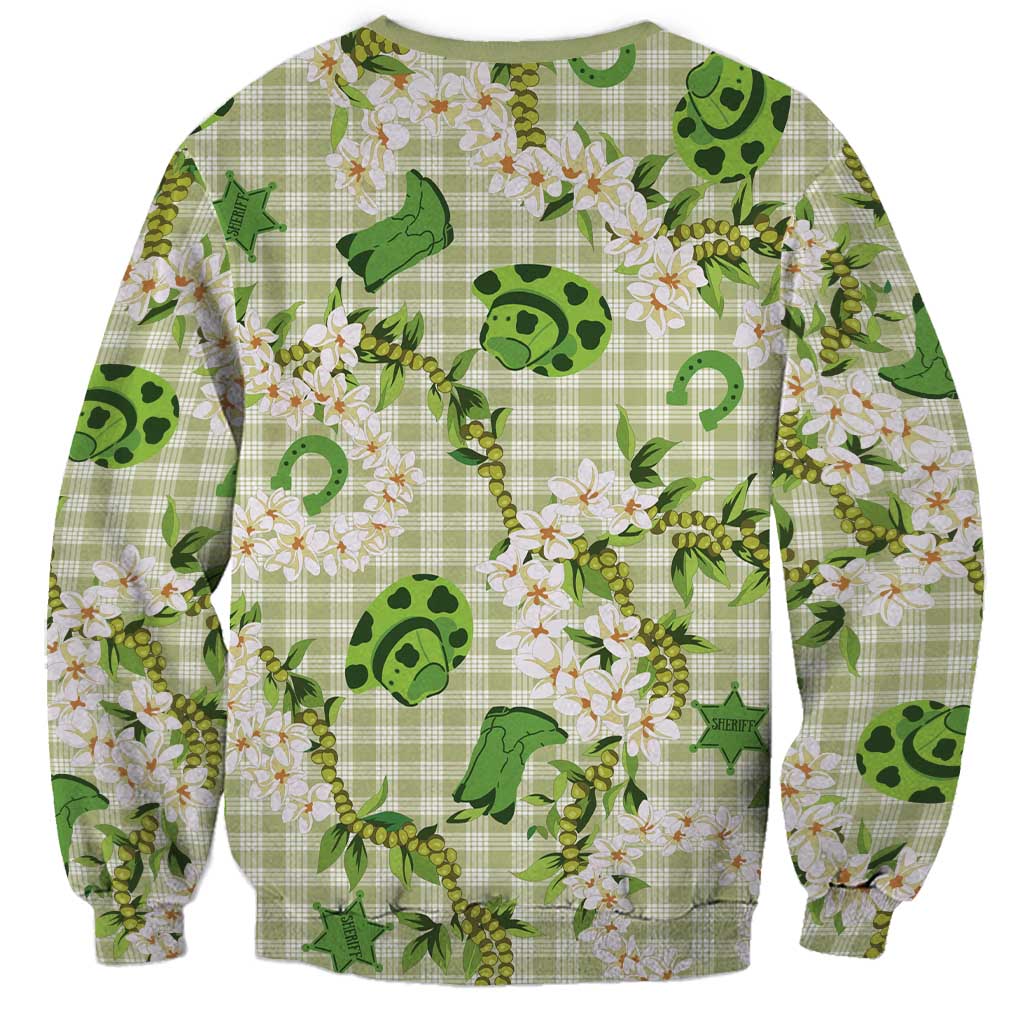 Mokihana Maile Ilima Leis Paniolo Palaka Sweatshirt Hawaiian Omaomo Ala Spirit - Polynesian Pride