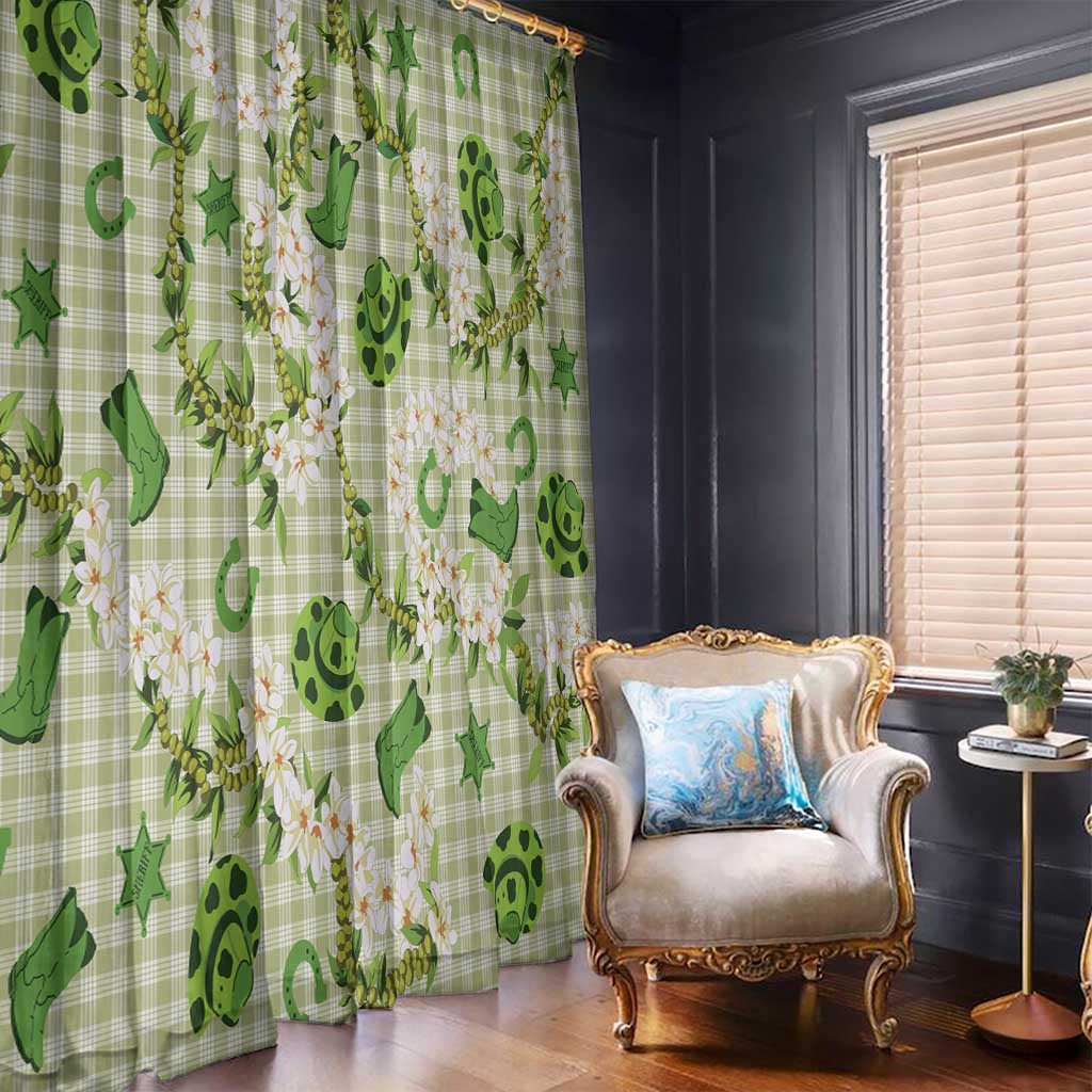 Mokihana Maile Ilima Leis Paniolo Palaka Window Curtain Hawaiian Omaomo Ala Spirit - Polynesian Pride