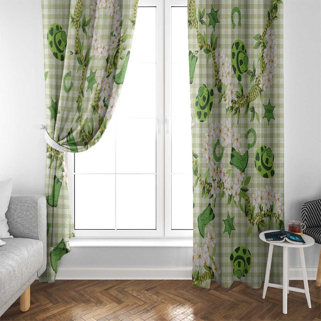 Mokihana Maile Ilima Leis Paniolo Palaka Window Curtain Hawaiian Omaomo Ala Spirit - Polynesian Pride