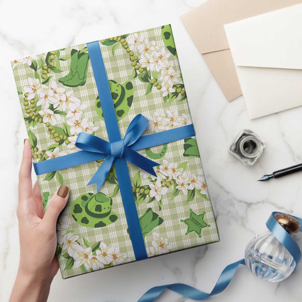 Mokihana Maile Ilima Leis Paniolo Palaka Wrapping Paper Hawaiian Omaomo Ala Spirit - Polynesian Pride