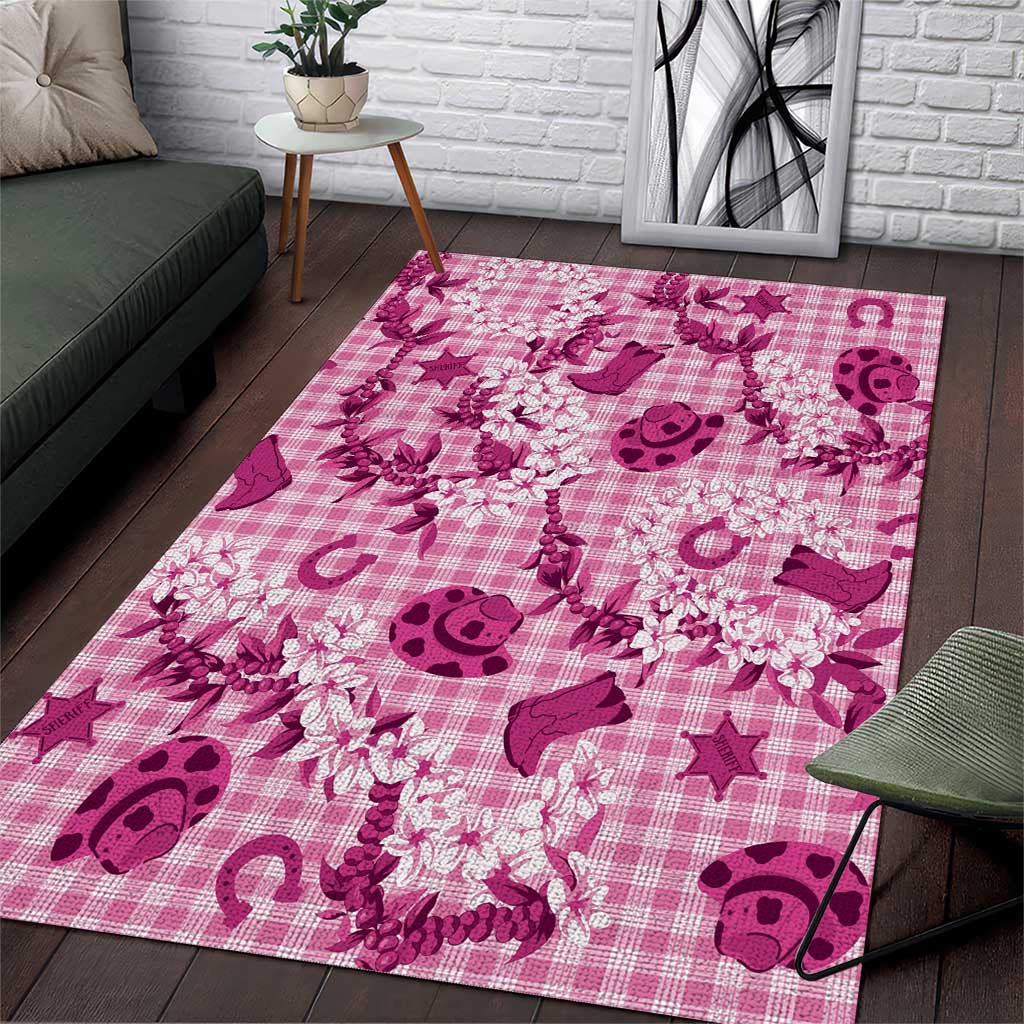 Mokihana Maile Ilima Leis Paniolo Palaka Area Rug Hawaiian Omaomo Ulaula Spirit - Polynesian Pride