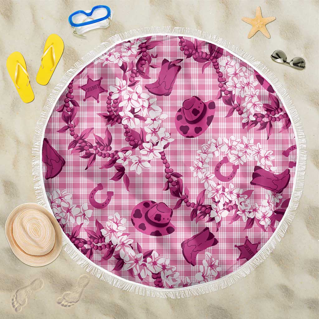 Mokihana Maile Ilima Leis Paniolo Palaka Beach Blanket Hawaiian Omaomo Ulaula Spirit LT9 One Size 150cm Pink - Polynesian Pride