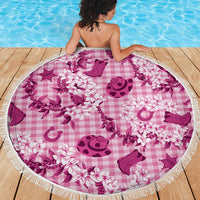 Mokihana Maile Ilima Leis Paniolo Palaka Beach Blanket Hawaiian Omaomo Ulaula Spirit - Polynesian Pride