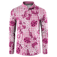 Mokihana Maile Ilima Leis Paniolo Palaka Button Sweatshirt Hawaiian Omaomo Ulaula Spirit - Polynesian Pride