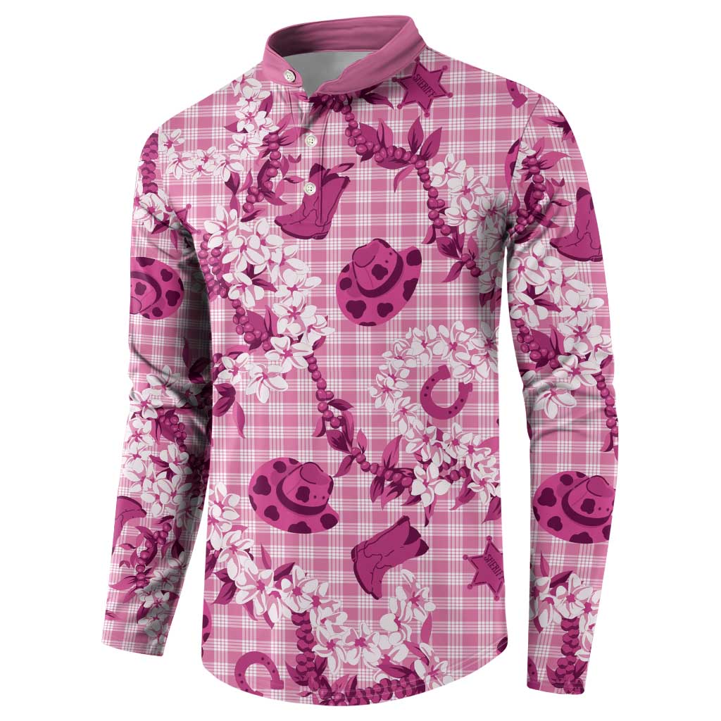 Mokihana Maile Ilima Leis Paniolo Palaka Button Sweatshirt Hawaiian Omaomo Ulaula Spirit - Polynesian Pride