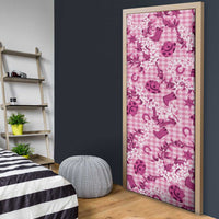 Mokihana Maile Ilima Leis Paniolo Palaka Door Cover Hawaiian Omaomo Ulaula Spirit - Polynesian Pride