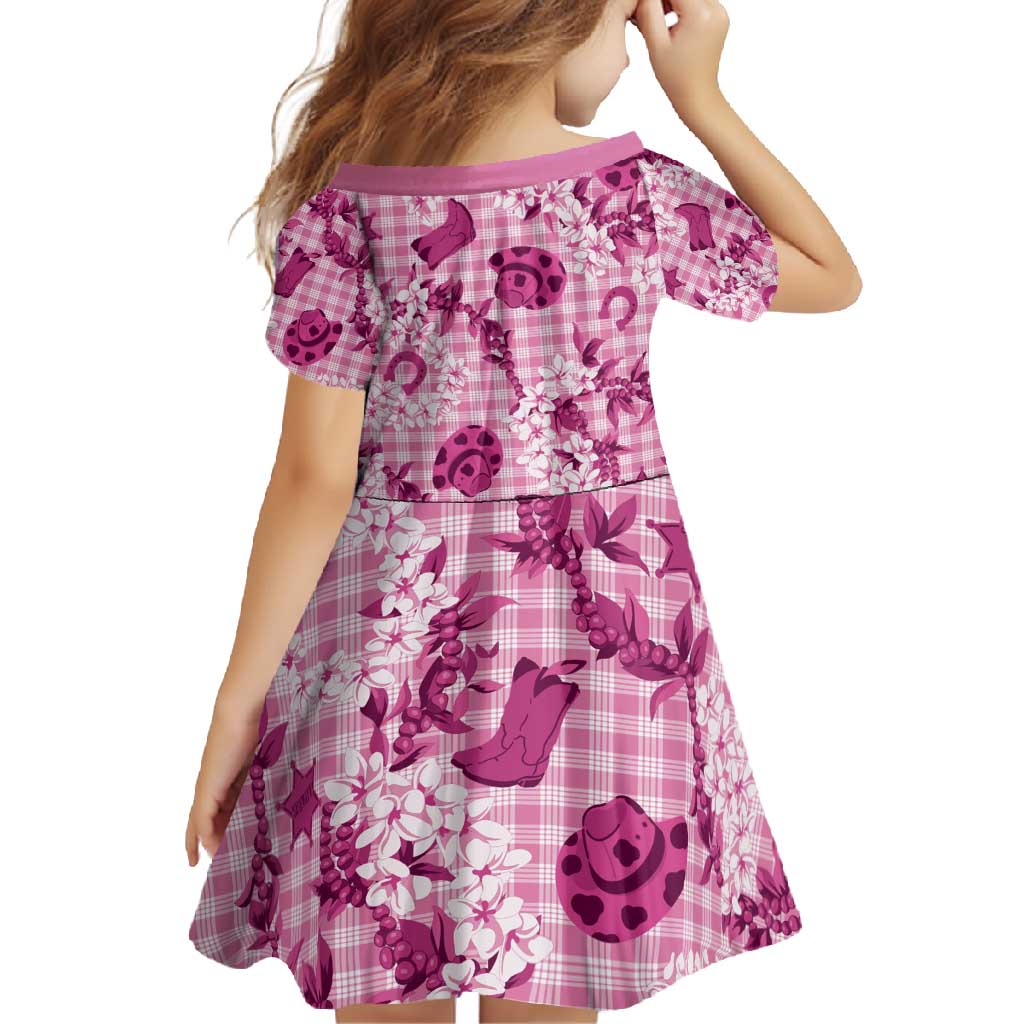 Mokihana Maile Ilima Leis Paniolo Palaka Family Matching Long Sleeve Bodycon Dress and Hawaiian Shirt Hawaiian Omaomo Ulaula Spirit - Polynesian Pride