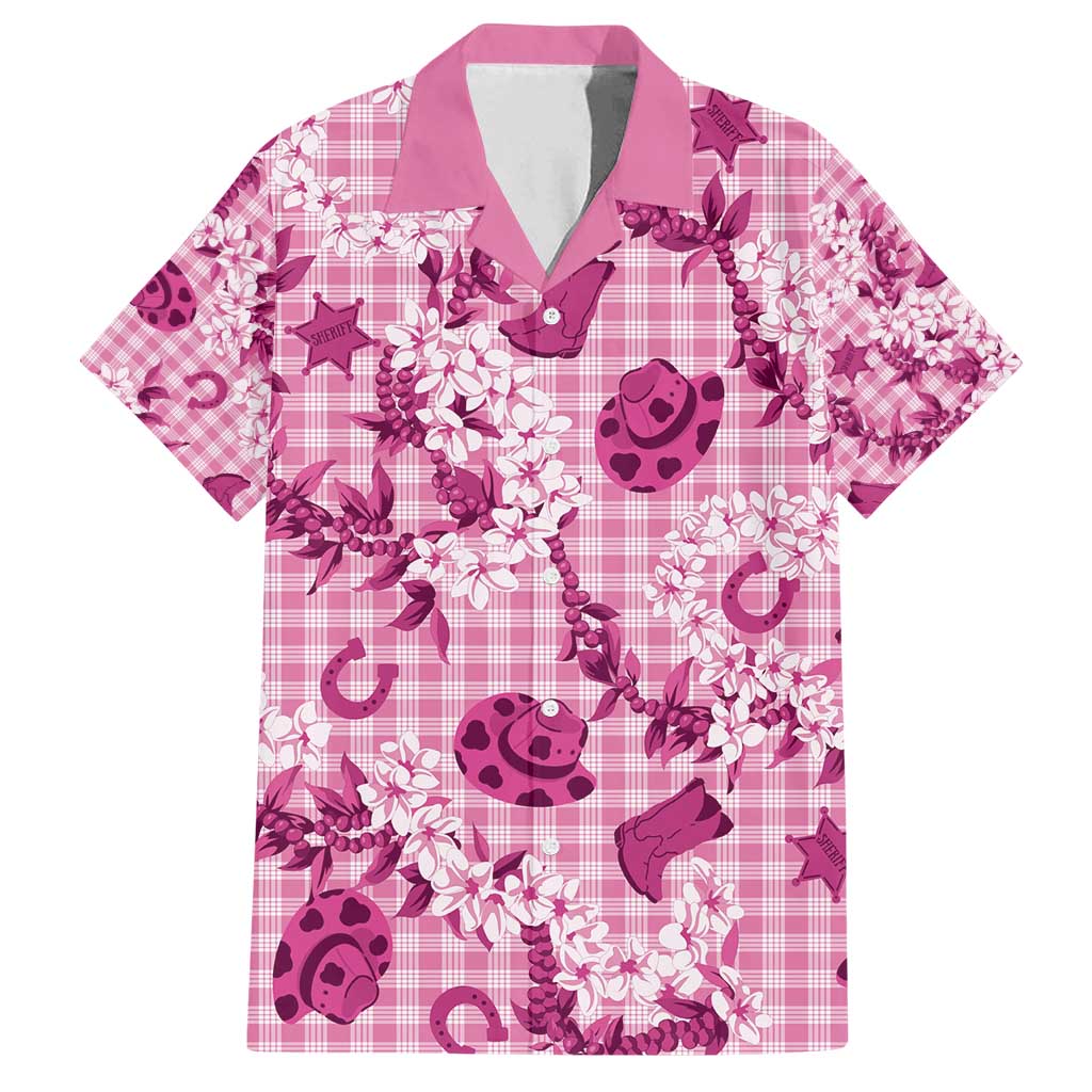 Mokihana Maile Ilima Leis Paniolo Palaka Family Matching Long Sleeve Bodycon Dress and Hawaiian Shirt Hawaiian Omaomo Ulaula Spirit - Polynesian Pride