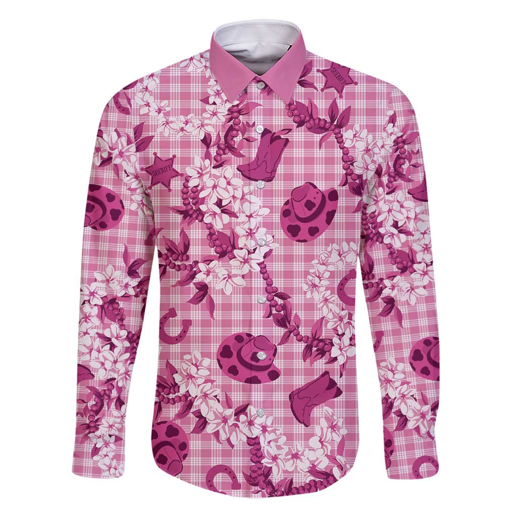 Mokihana Maile Ilima Leis Paniolo Palaka Family Matching Off Shoulder Maxi Dress and Hawaiian Shirt Hawaiian Omaomo Ulaula Spirit - Polynesian Pride