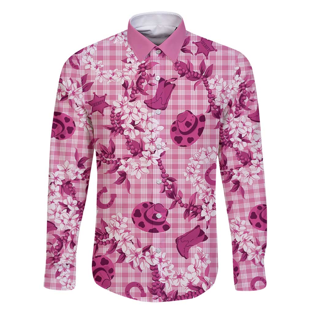 Mokihana Maile Ilima Leis Paniolo Palaka Family Matching Puletasi and Hawaiian Shirt Hawaiian Omaomo Ulaula Spirit - Polynesian Pride