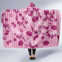 Mokihana Maile Ilima Leis Paniolo Palaka Hooded Blanket Hawaiian Omaomo Ulaula Spirit - Polynesian Pride