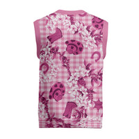 Mokihana Maile Ilima Leis Paniolo Palaka Christmas Knitted V-Neck Vest Hawaiian Omaomo Ulaula Spirit - Polynesian Pride