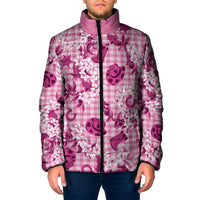 Mokihana Maile Ilima Leis Paniolo Palaka Padded Jacket Hawaiian Omaomo Ulaula Spirit - Polynesian Pride