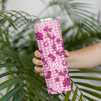 Mokihana Maile Ilima Leis Paniolo Palaka Skinny Tumbler Hawaiian Omaomo Ulaula Spirit - Polynesian Pride