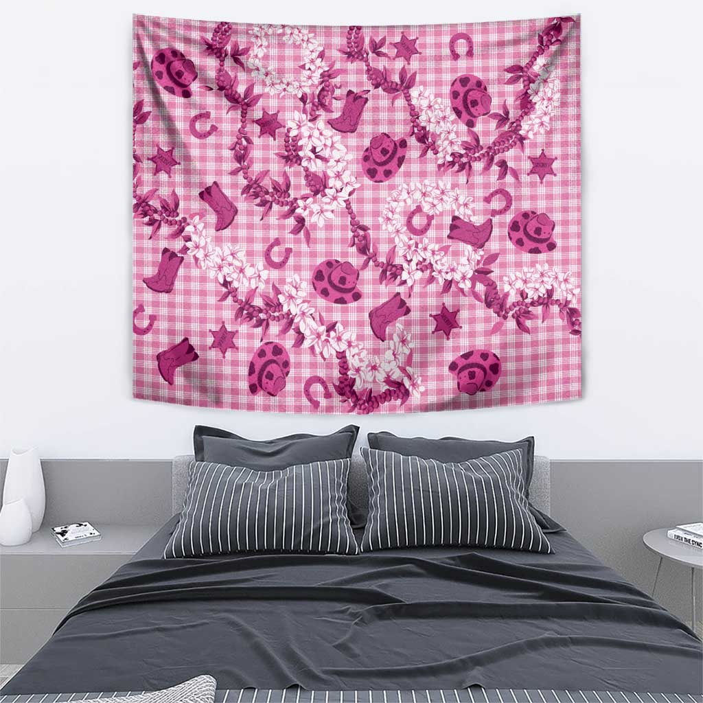 Mokihana Maile Ilima Leis Paniolo Palaka Tapestry Hawaiian Omaomo Ulaula Spirit - Polynesian Pride