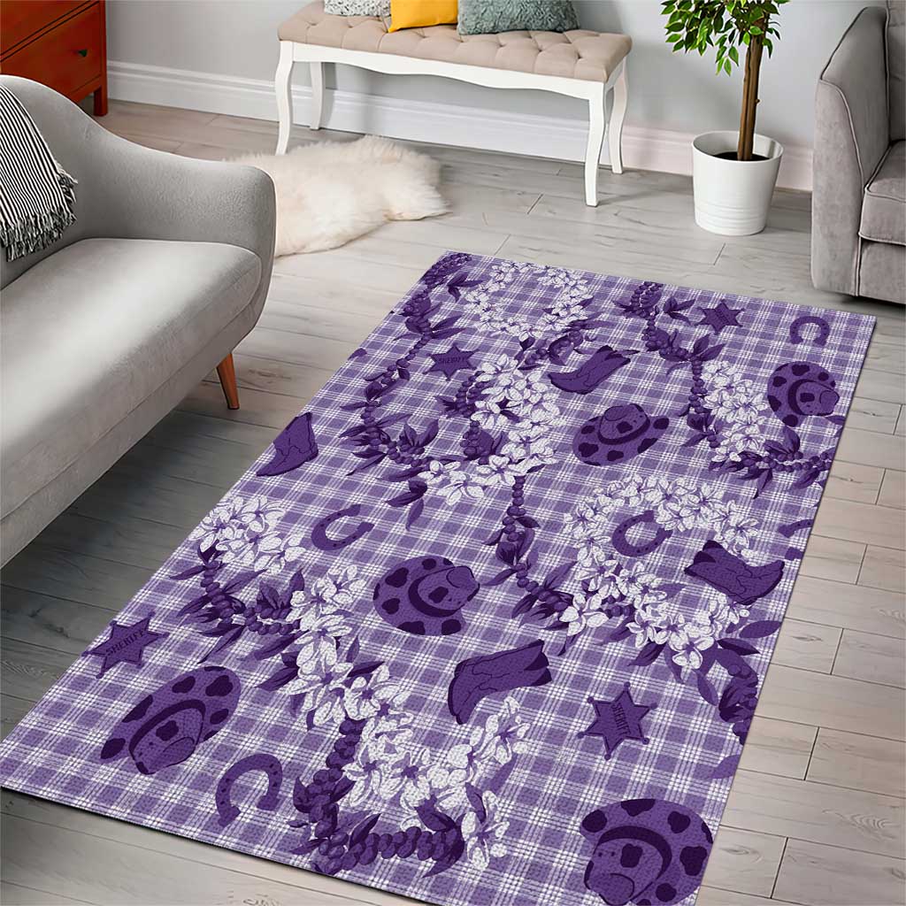 Mokihana Maile Ilima Leis Paniolo Palaka Area Rug Hawaiian Poni Spirit - Polynesian Pride