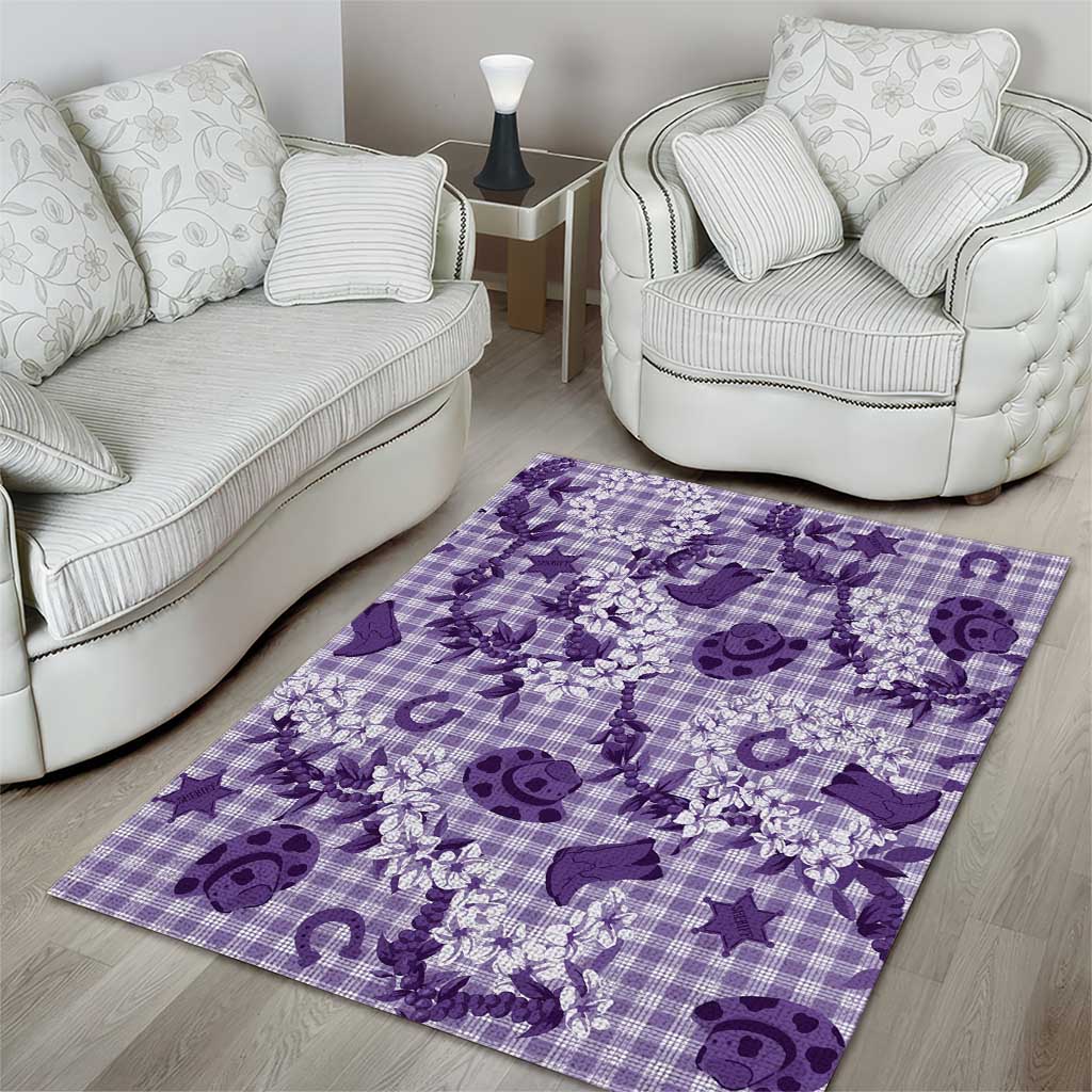 Mokihana Maile Ilima Leis Paniolo Palaka Area Rug Hawaiian Poni Spirit - Polynesian Pride