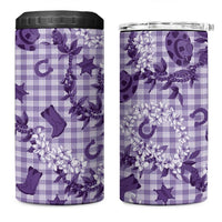 Mokihana Maile Ilima Leis Paniolo Palaka 4 in 1 Can Cooler Tumbler Hawaiian Poni Spirit - Polynesian Pride