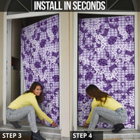 Mokihana Maile Ilima Leis Paniolo Palaka Door Cover Hawaiian Poni Spirit - Polynesian Pride