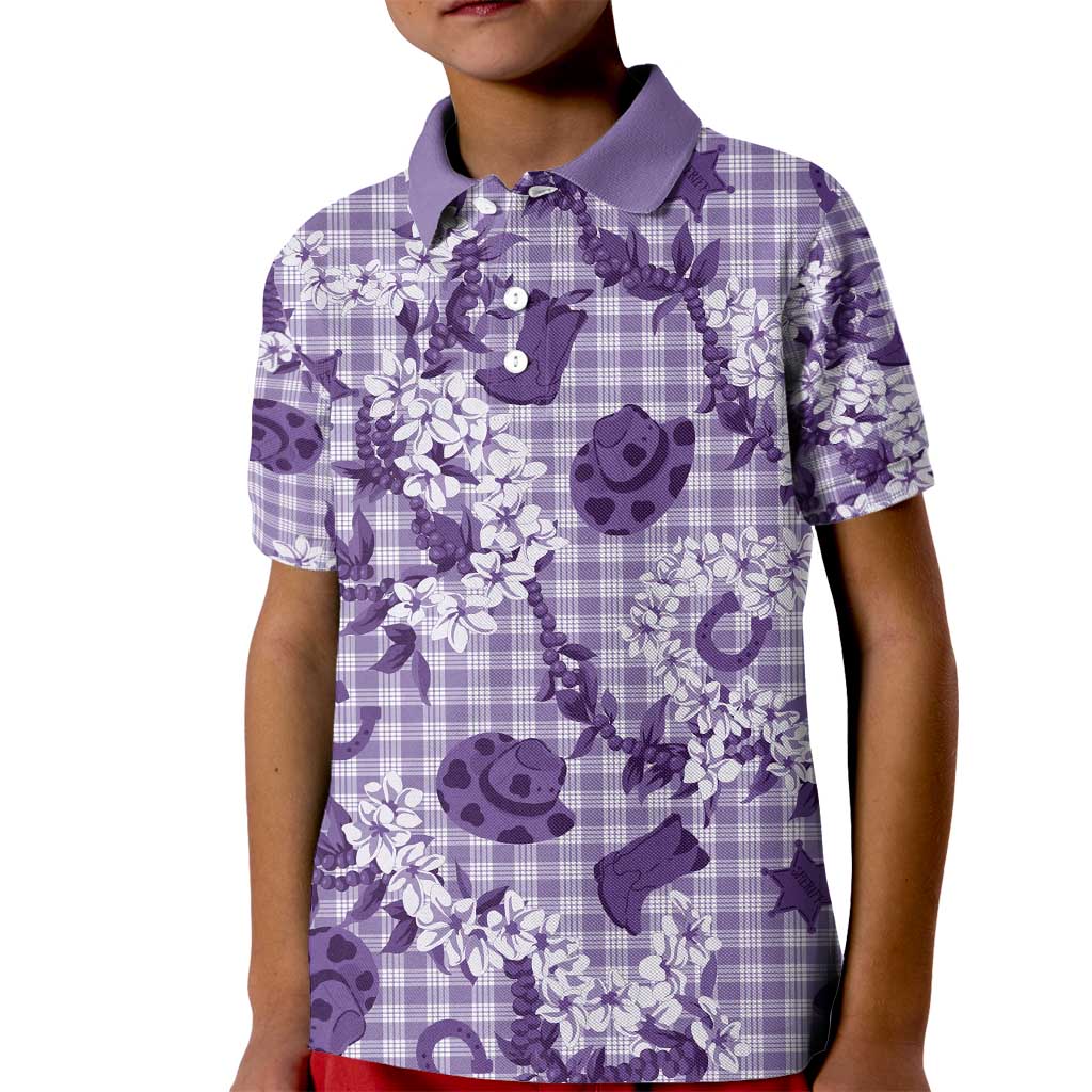 Mokihana Maile Ilima Leis Paniolo Palaka Kid Polo Shirt Hawaiian Poni Spirit - Polynesian Pride