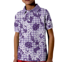 Mokihana Maile Ilima Leis Paniolo Palaka Kid Polo Shirt Hawaiian Poni Spirit - Polynesian Pride