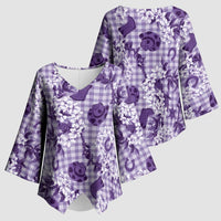 Mokihana Maile Ilima Leis Paniolo Palaka Kimono Sleeve Blouse Hawaiian Poni Spirit - Polynesian Pride