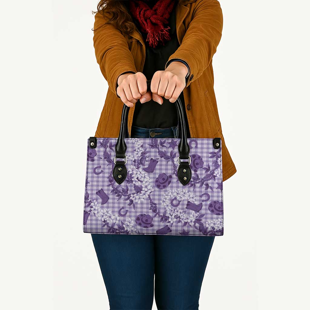 Mokihana Maile Ilima Leis Paniolo Palaka Leather Bag Hawaiian Poni Spirit - Polynesian Pride